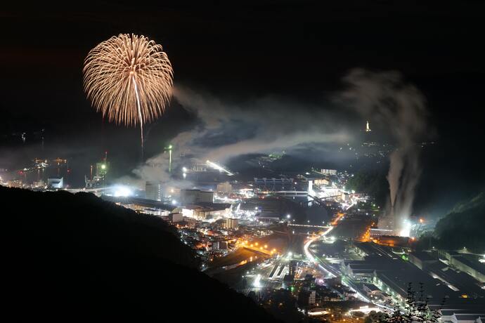 【令和8年10月6日掲載】希望郷いわて景観フォトコンテスト2025応募作品の紹介 ～景観部門：鉄の街・夏の夜（釜石市釜石）～