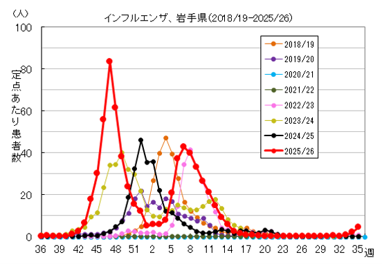 各年の流行状況