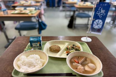 普代村で提供された学校給食 