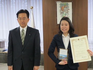 岩手県県費留学生表敬の写真