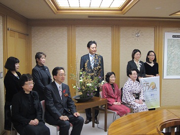 華道家元池坊表敬の写真