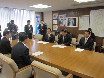 岩手県市長会からの提言の写真