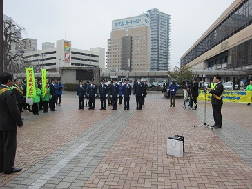 春の全国交通安全運動・安全安心まちづくり運動開始式の写真