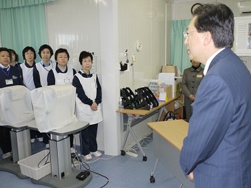 大槌病院仮設診療所訪問の写真