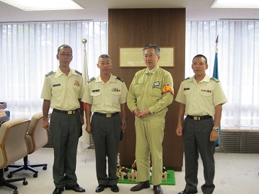 陸上自衛隊岩手駐屯地ジブチ派遣隊帰国報告の写真