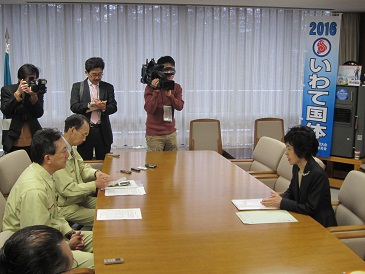 北海道知事面談の写真