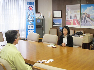 俳人黛まどか氏面談の写真