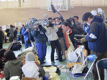 避難所お見舞い（陸前高田市）の写真