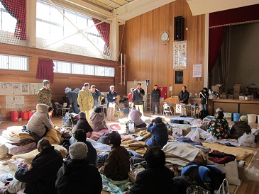 避難所お見舞い（山田町）の写真