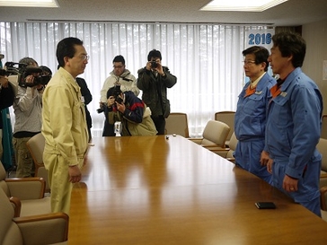 静岡県知事面談の写真