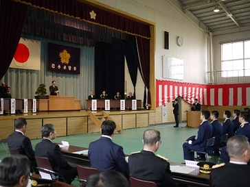 警察学校入校式の写真