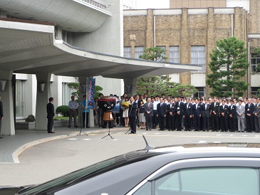 上野副知事離任式の写真
