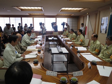 8月9日大雨洪水被害被災市町合同要望の写真