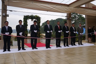 三陸花ホテルはまぎく復興オープン記念式典（大槌町）の写真