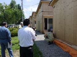 田野畑村内の応急仮設住宅の視察2