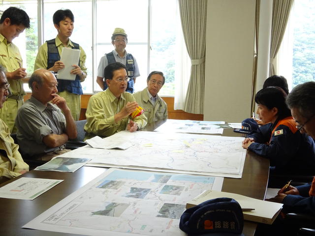 高市総務大臣岩泉町視察の写真