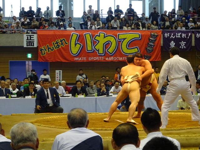 希望郷いわて国体相撲競技観覧の写真