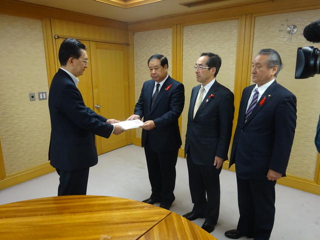 岩手県市長会からの要望写真