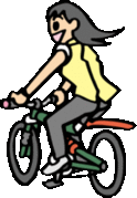 イラスト：自転車に乗る人