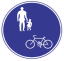 イラスト：自転車及び歩行者専用の青色の円形標識