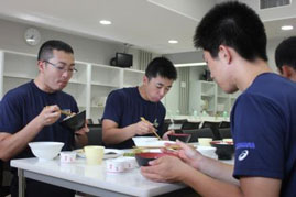 写真：朝食の様子