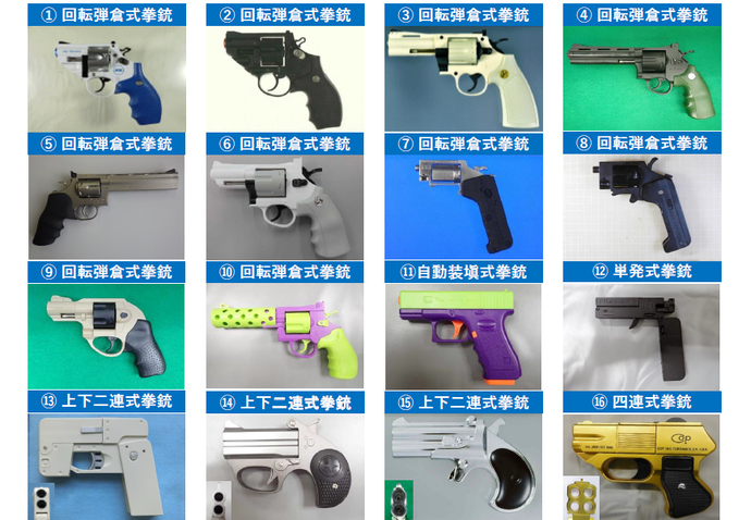 画像：把握している玩具と称した真正拳銃